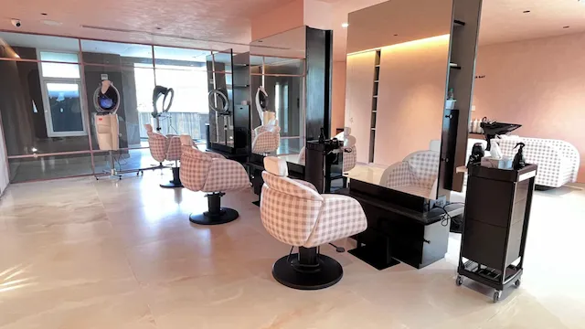 Luxurious salon styling stations